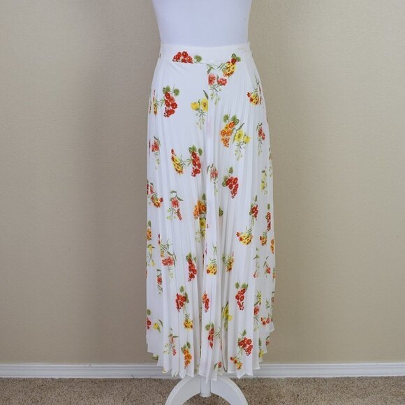LOFT Dresses & Skirts - LOFT Pleated Floral Midi Skirt 8